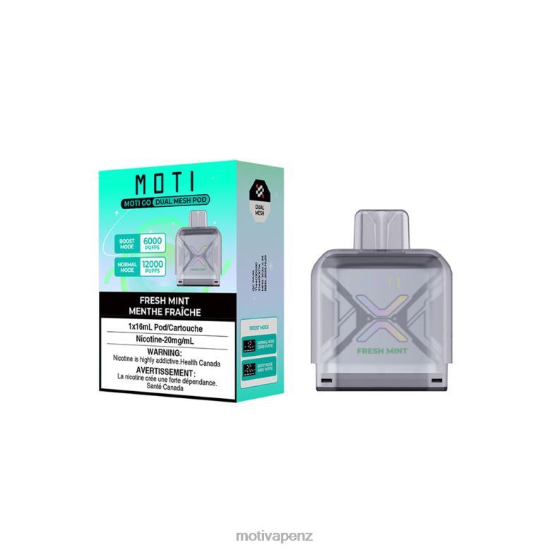 MOTI Vape NZ - MOTI Go Pro Disposable Pod Fresh Mint 04XNH91