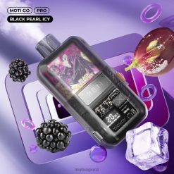 MOTI Vape Pods - MOTI Go Pro Disposable Vape (5%, 12000 Puffs) Black Pearl Icy 04XNH12